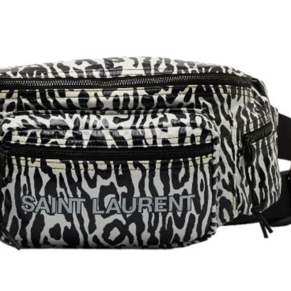 Sold! YSL Saint Laurent EUC Zebra Nux Body Bag White - Picture 2 of 6